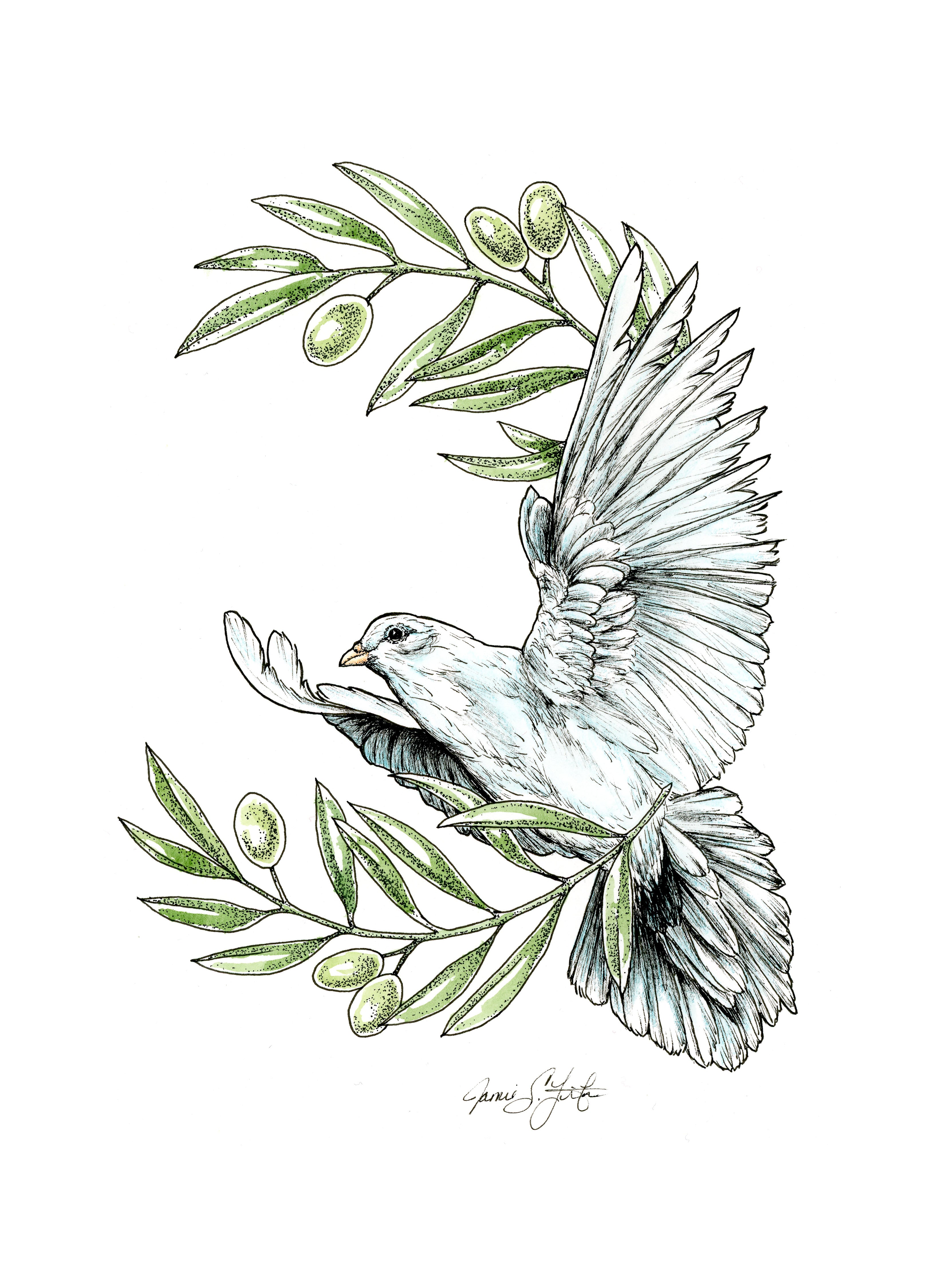 Dove + Olive Branch **VIP** Emerald Artistry Studio by J.S. Fifer