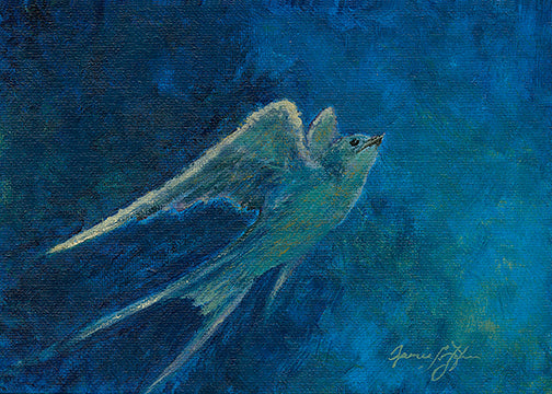 "Into the Light" Giclée Print Framed (Gold Metal Frame)